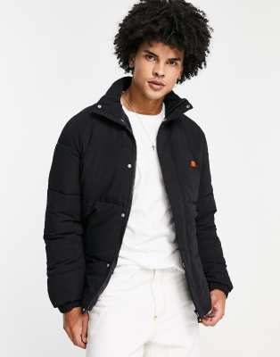 ellesse puffer jacket in black