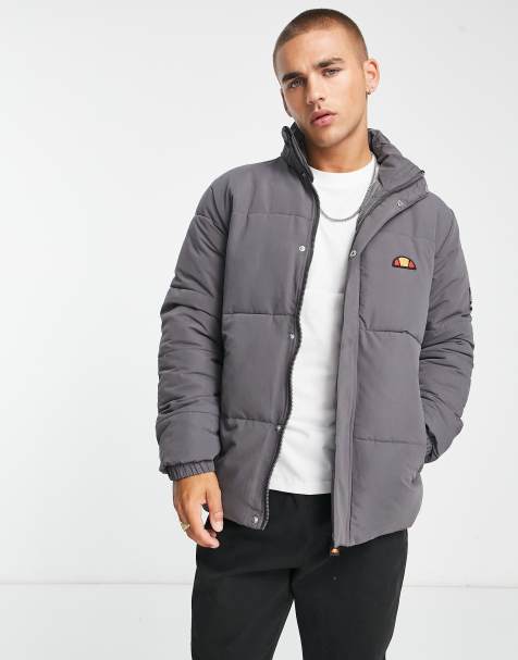 ellesse puffer jacket in grey - view 1