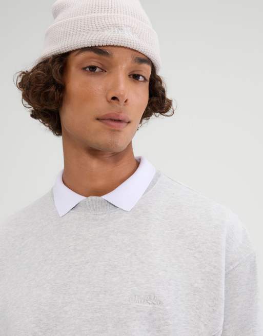 ellesse Rafori sweatshirt in light grey marl, 3 of 4