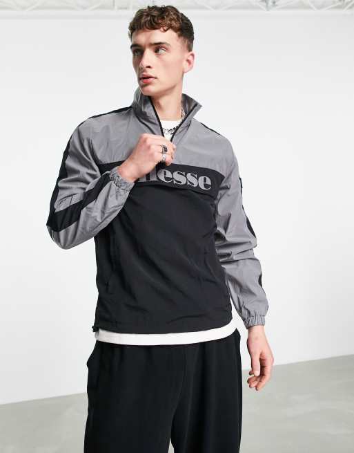 ellesse - Reflecterend windjack met korte rits in zilver