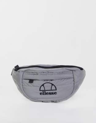 ellesse reflective quilted bum bag in 