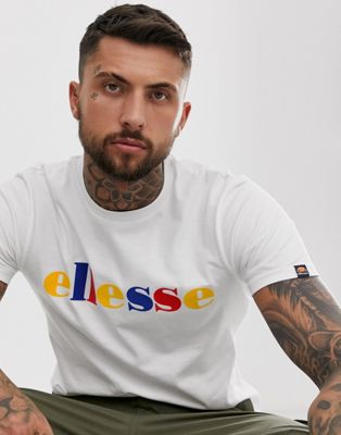 Ellesse - Reno - T-shirt met gekleurd logo in wit
