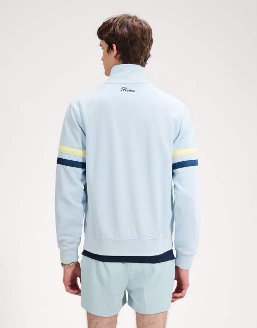 ellesse Roma track jacket in light blue/blue, 2 of 4