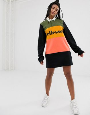 Ellesse rugby t-shirt dress in colour 