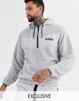 ellesse grey zip hoodie