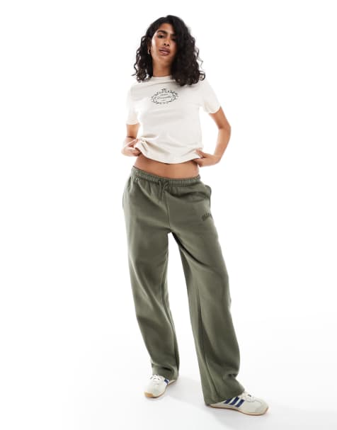 Ellesse Sana wide leg joggers in khaki - view 1