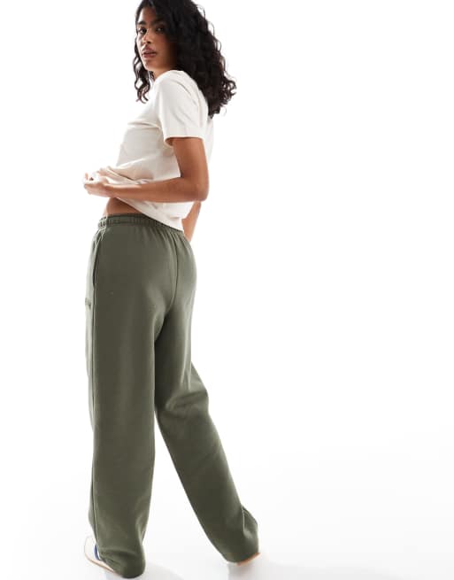 Ellesse Sana wide leg joggers in khaki ASOS
