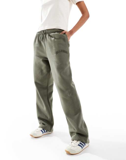 Ellesse Sana wide leg joggers in khaki