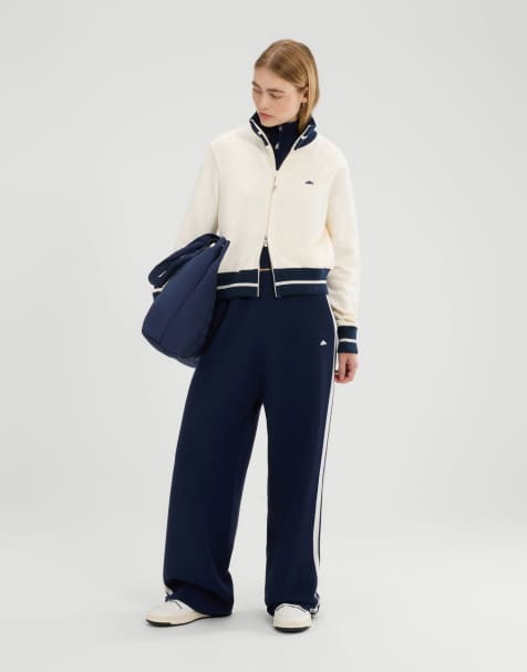 ellesse Sanita fz jacket in off white