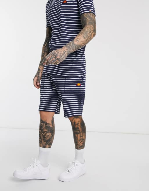 ellesse – Gestreiftes Frottee-Kombiteil, in Grau, 3 von 3