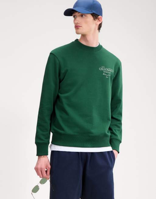 ellesse Scroll sweatshirt in dark green, 4 of 4
