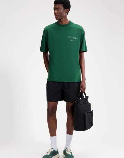 ellesse Scroll tee in dark green, 4 of 4
