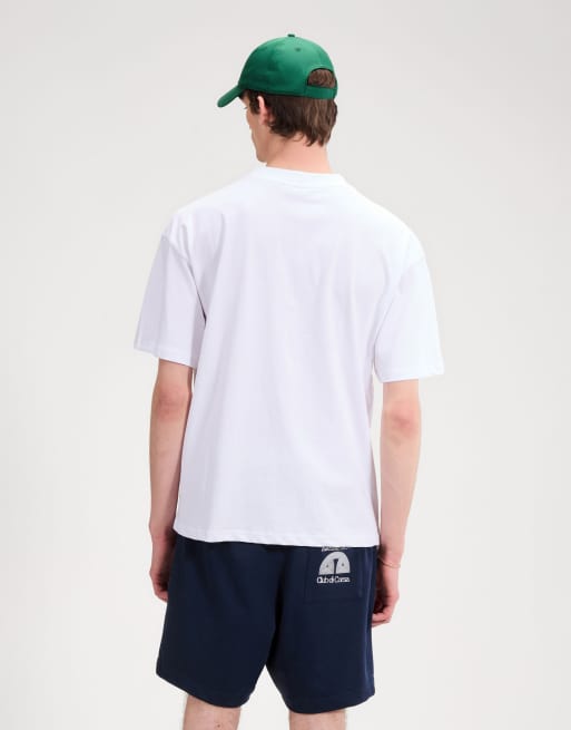 Ellesse Sweatshorts met logo's, model 'Noli' in donkerblauw online