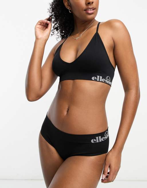 Ellesse seamfree bra & in | ASOS black set brief