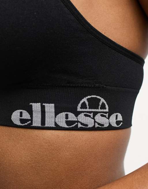 ellesse seamfree bra in black, 3 of 4