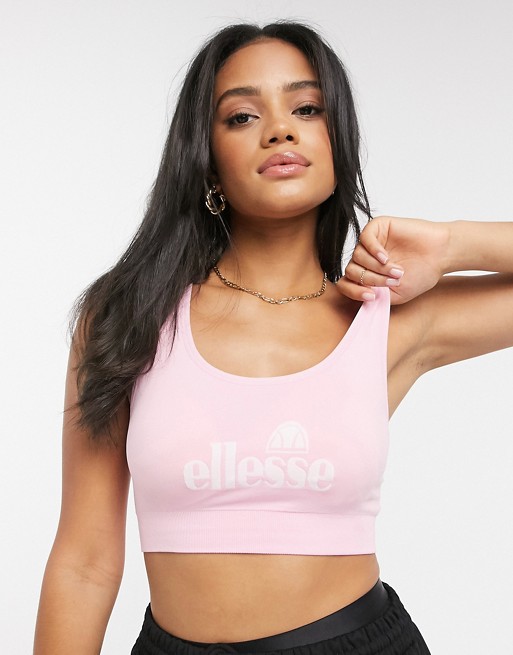Ellesse seamfree bra with criss cross back in pink