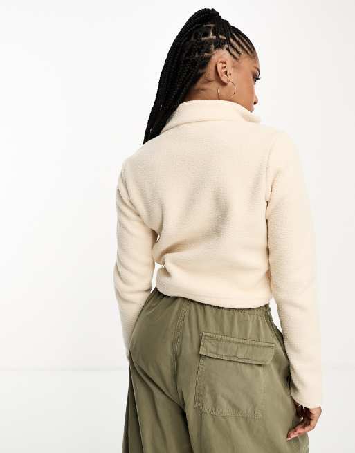ellesse – Senatore – Naturvit, kort fleece med halv dragkedja, 3 av 4