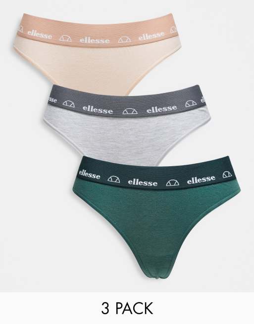 ellesse - Set van 3 strings in roze, grijs en groen