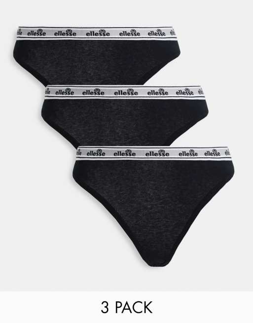 Ellesse - Set van 3 strings met logo in zwart