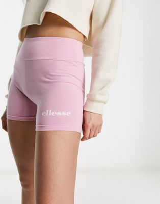 ellesse boxer short with side panel in green and pink