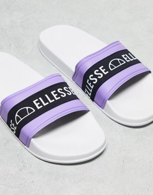 Ellesse sliders in purple exclusive at Asos