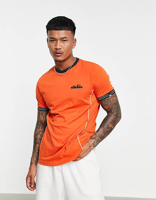 T-Shirts & Vests ellesse small chest logo t-shirt in orange 