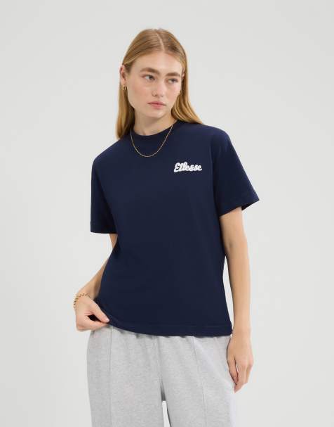 ellesse Soffio short sleeve graphic t-shirt in navy 
