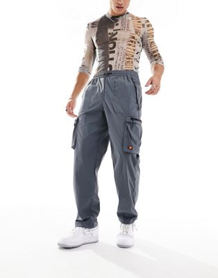 Ellesse Squadron cargo pants in charcoal