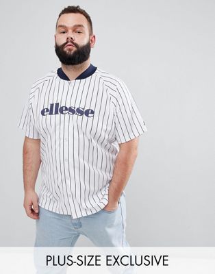 ellesse Striped Baseball T-Shirt In 
