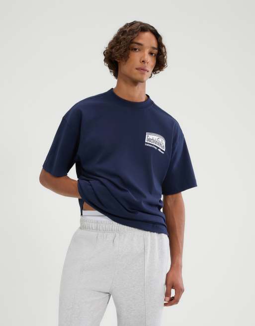 ellesse Suaven short sleeve graphic t-shirt in navy, 2 of 4
