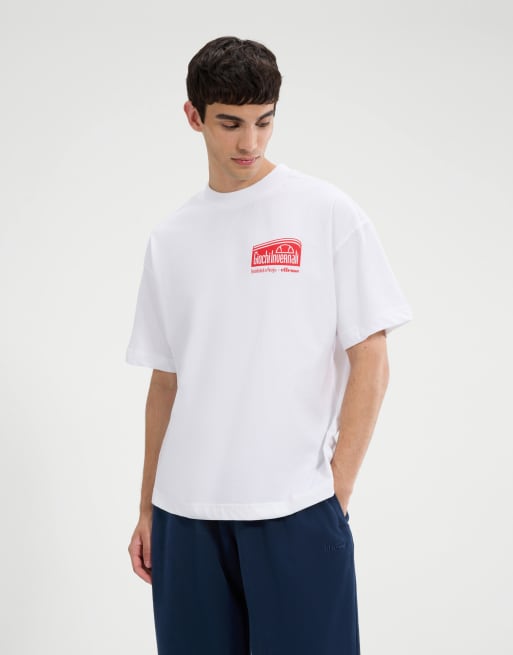 ellesse Suaven short sleeve graphic t-shirt in white, 4 of 4