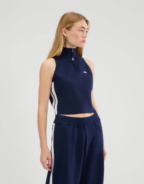 ellesse Surista 1/4 zip top in navy - view 1