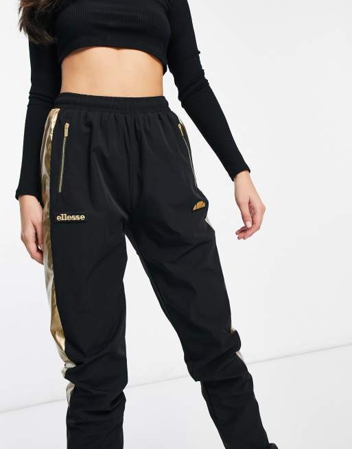 ellesse – Svart och guldfärgade träningsbyxor - endast hos ASOS, 3 av 4