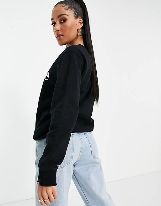ellesse - svart sweatshirt i oversize-modell