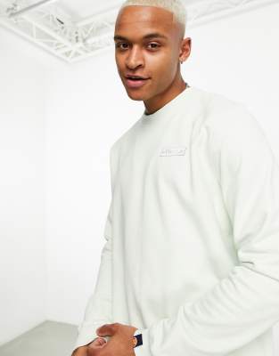 ellesse sweat with contrast stitch in green - ASOS Price Checker