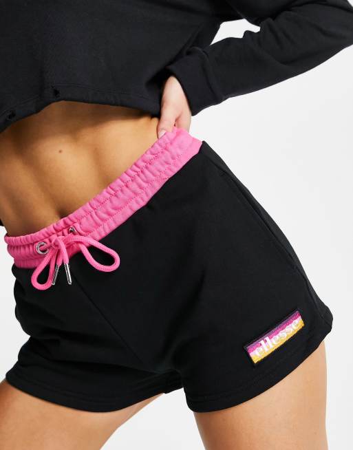 ellesse sweat short in black with ombre logo ASOS