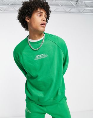 ellesse sweat with branding in green - ASOS Price Checker