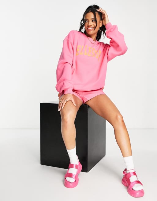 ellesse Sweatshirt in Rosa mit Ballon rmeln ASOS