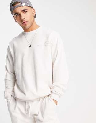ellesse sweatshirt with back print in off white - ASOS Price Checker