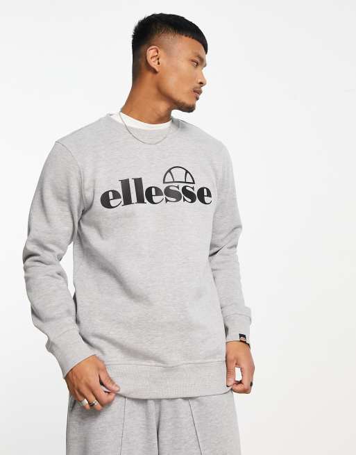 ellesse sweatshirt with large logo in grey ASOS