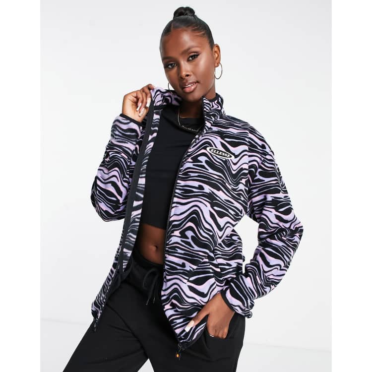 ellesse swirl print fleece in purple | ASOS