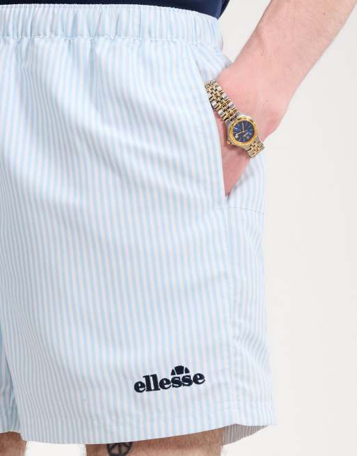 ellesse Sylbio swim short in white/light blue, 4 of 4