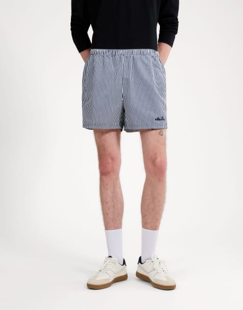 ellesse Sylbio swim short in white/navy - view 1