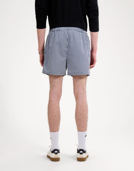 ellesse Sylbio swim short in white/navy, 4 of 4