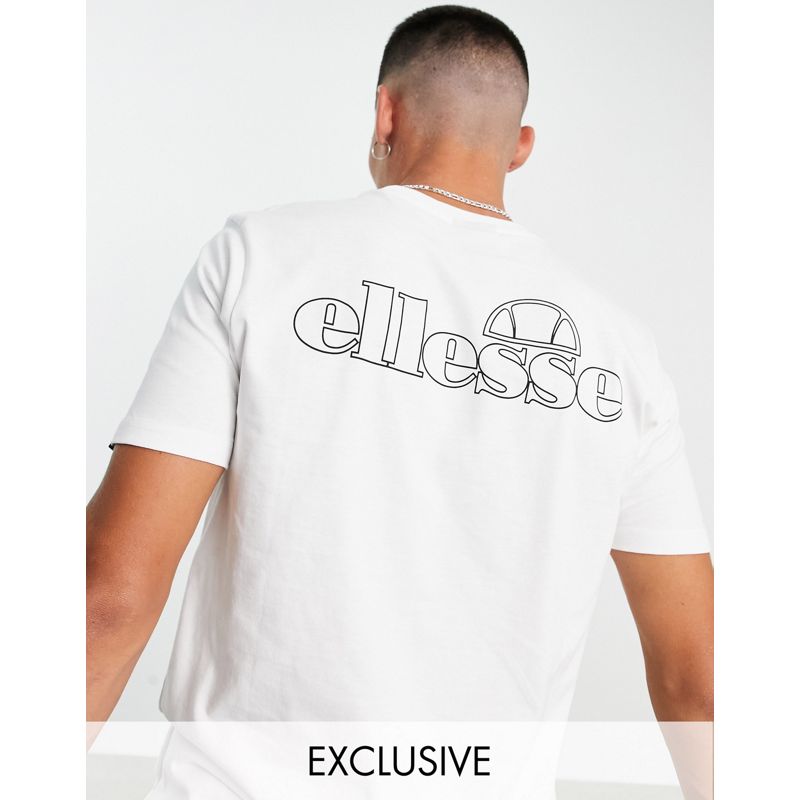Uomo qApaZ ellesse - T-shirt bianca con logo centrale sul retro - In esclusiva per ASOS