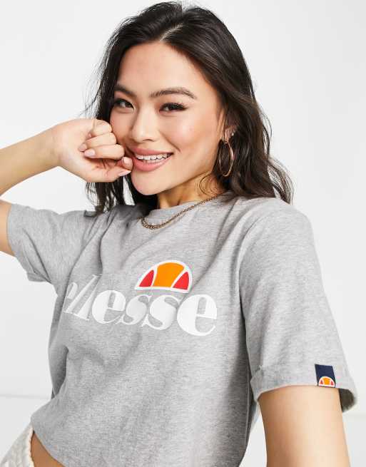 Ellesse - T-shirt crop top - Gris