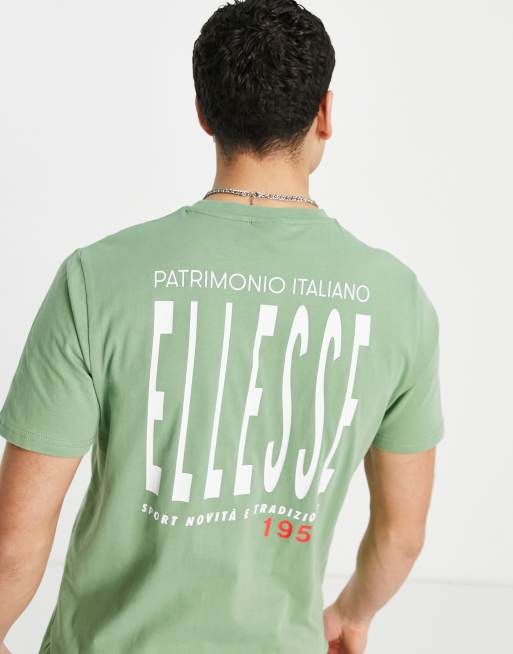 ellesse - T-shirt met print op de achterkant in groen