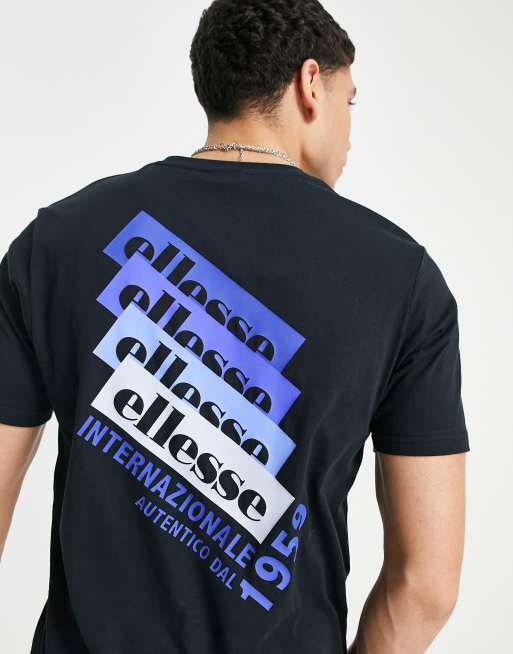 ellesse t-shirt with back print in black, 3 of 4