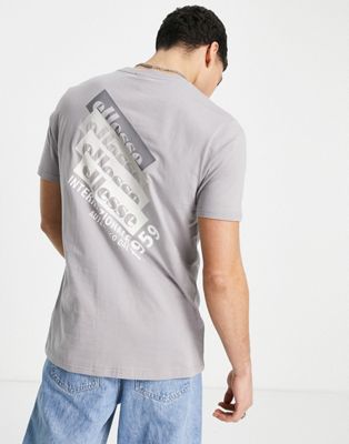 ellesse t-shirt with back print in grey