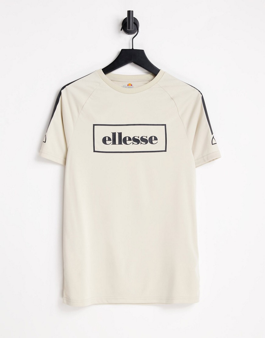 ellesse t-shirt with logo in tan-neutral